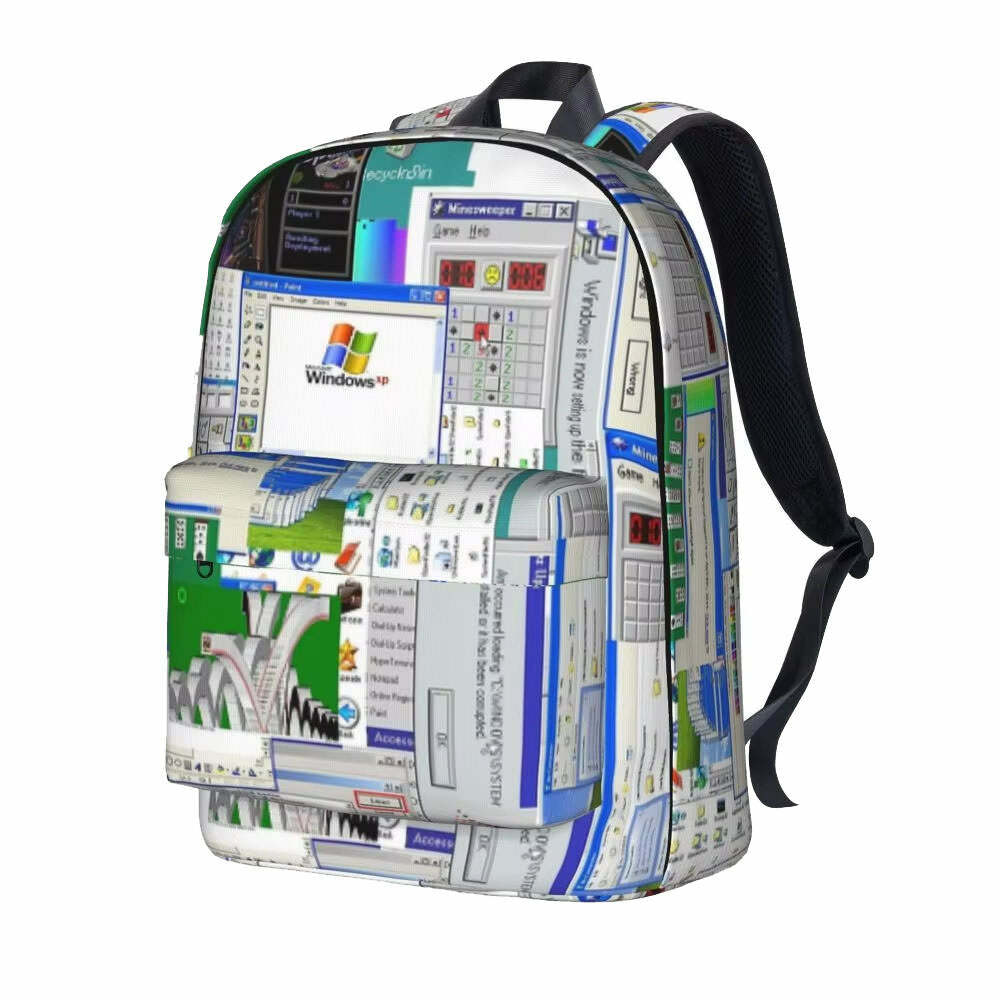 Y2K Aesthetic Windows XP Backpack - Retro Style for Trendy Outfits