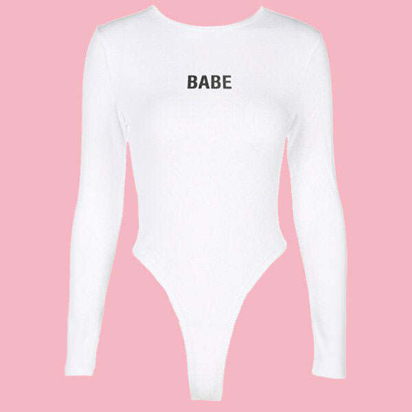 Y2K Babe Bodysuit: Cute Top for Coquette Aesthetic & Grunge Style