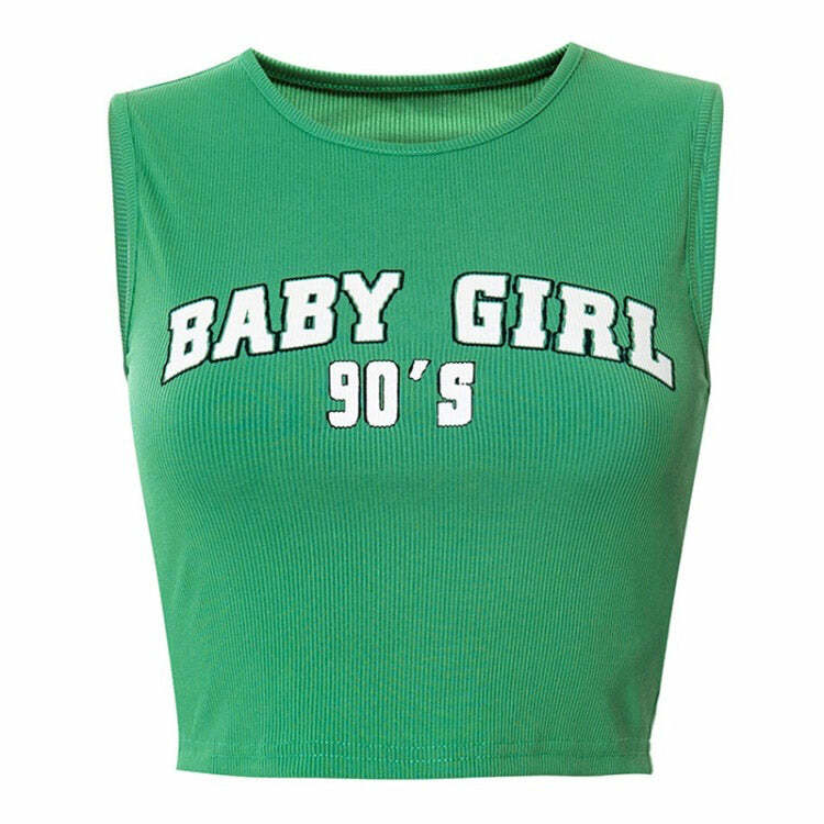 Y2K Baby Girl 90's Crop Top - Cute Pastel Aesthetic Fashion Essential