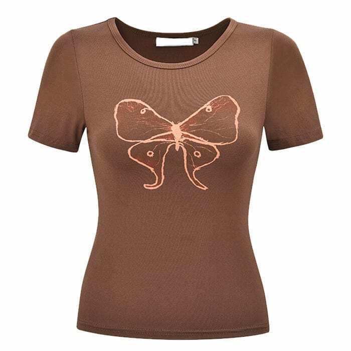 Y2K Butterfly Aesthetic Top - Cute Pastel Goth Style for Trendy Looks