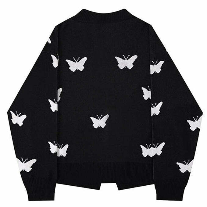 Y2K Butterfly Cardigan: Cute Layering Piece for Coquette Aesthetic