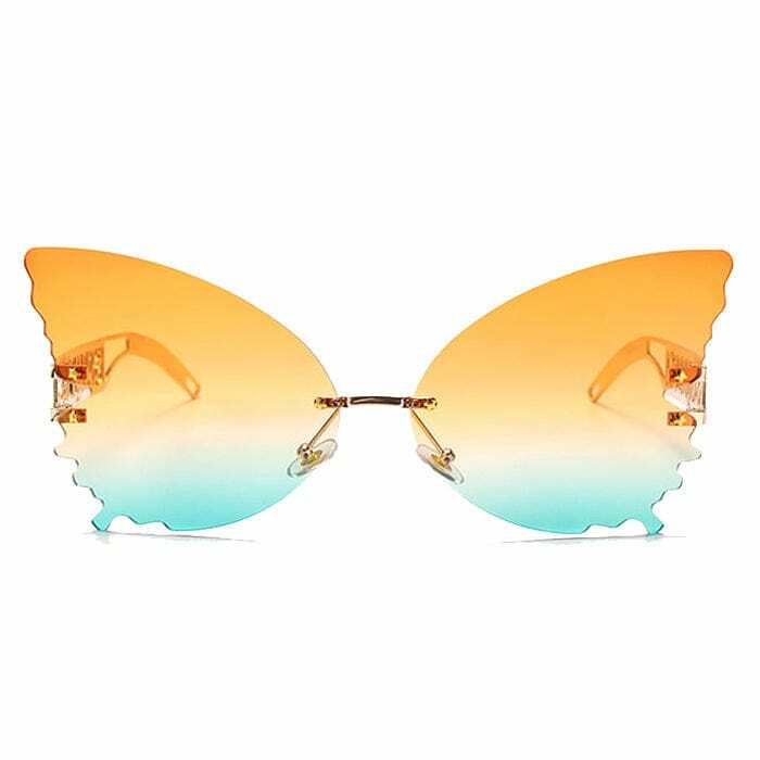 Y2K Butterfly Oversized Sunglasses for Coquette and Grunge Aesthetics