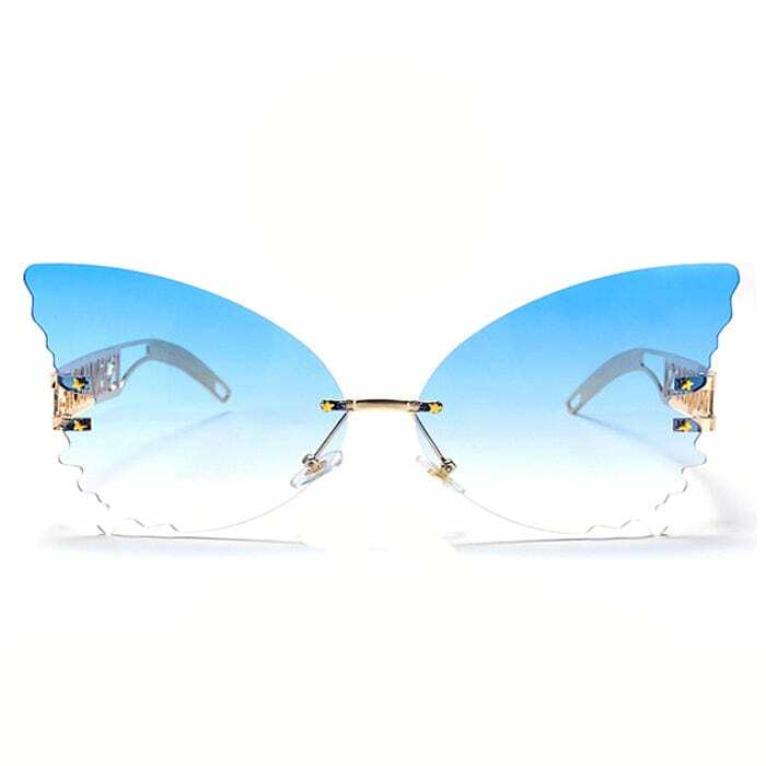 Y2K Butterfly Oversized Sunglasses for Coquette and Grunge Aesthetics