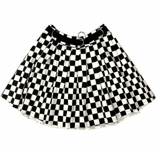 Y2K Checkered Mini Skirt for Trendy Coquette and Grunge Aesthetics