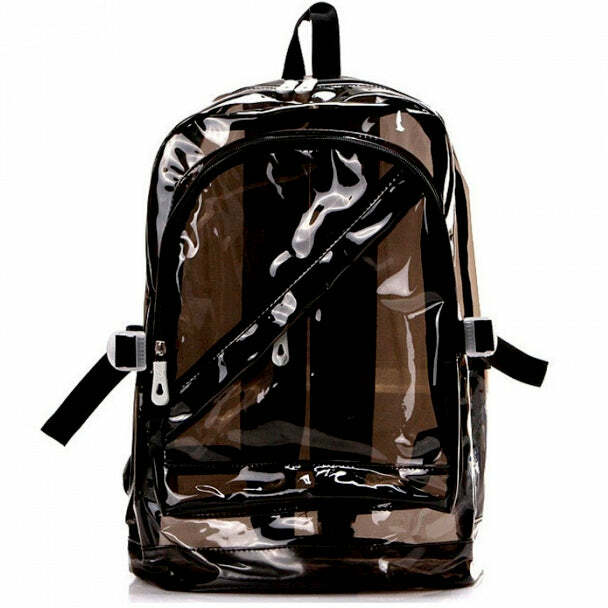 Y2K Clear Backpack: Trendy Aesthetic for Coquette and Grunge Styles