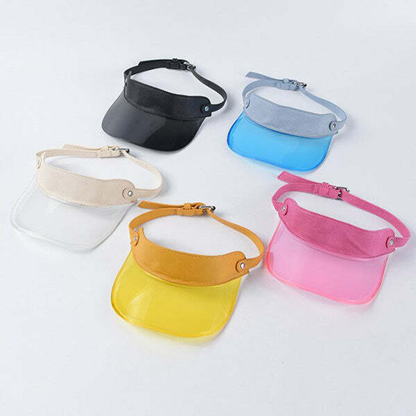 Y2K Clear Visor: Trendy Accessory for Coquette and Grunge Aesthetics