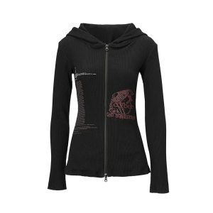 Y2K Cyber Enchantress Hoodie: Embrace Coquette Aesthetic & Grunge Style