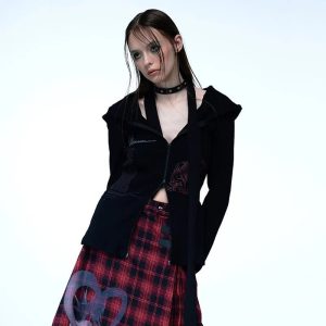 Y2K Cyber Enchantress Hoodie: Embrace Coquette Aesthetic & Grunge Style