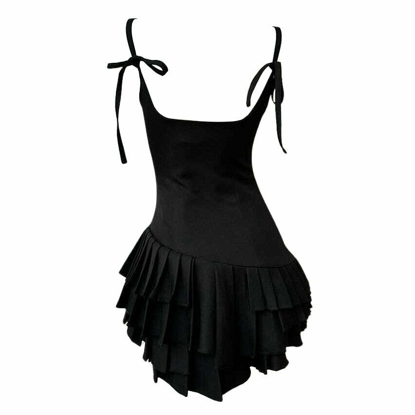 Y2K Fashion Balletcore Pleated Dress for a Cute Coquette Aesthetic