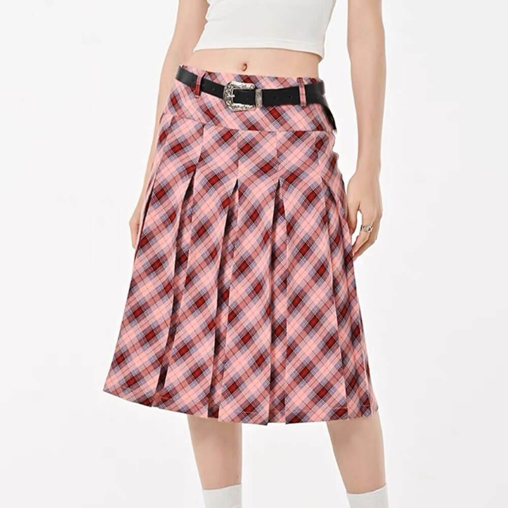 Y2K Fashion Good Manners Plaid Kilt Skirt for Aesthetic Outfits