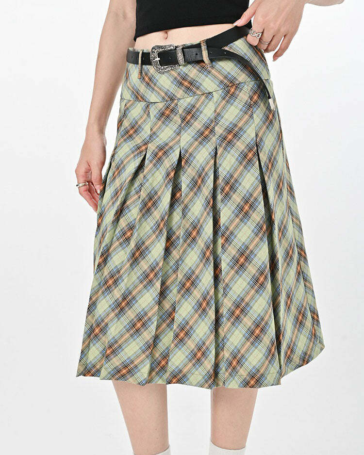 Y2K Fashion Good Manners Plaid Kilt Skirt for Aesthetic Outfits