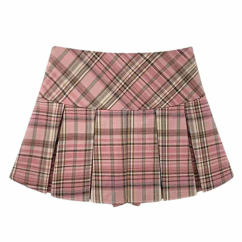 Y2K Fashion High School Crush Pleated Skirt for Cute Aesthetic Outfits