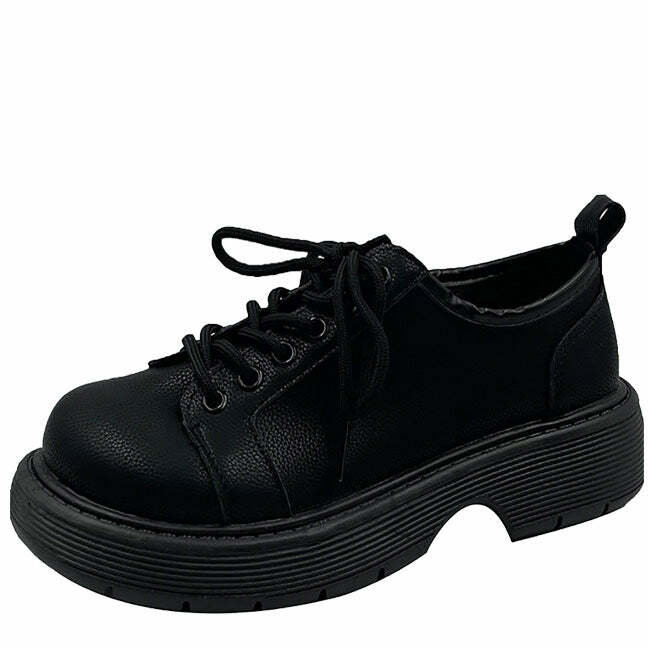 Y2K Fashion Lace-Up Oxfords for Coquette and Grunge Aesthetic Styles