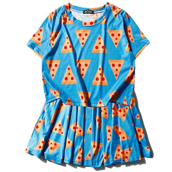 Y2K Fashion Pizza Queen Tee & Cargo Skirt Set for Cute Aesthetic Outfits