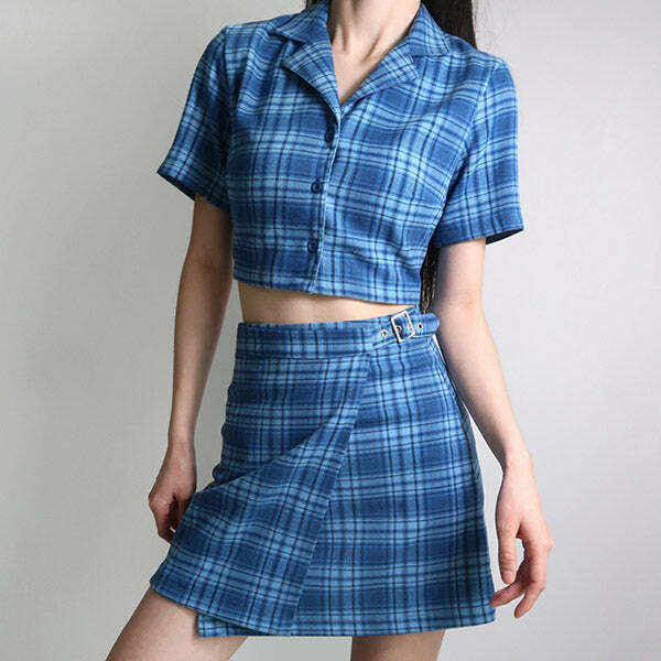 Y2K Fashion Plaid Skirt - Cute Coquette Aesthetic for Trendy Outfits