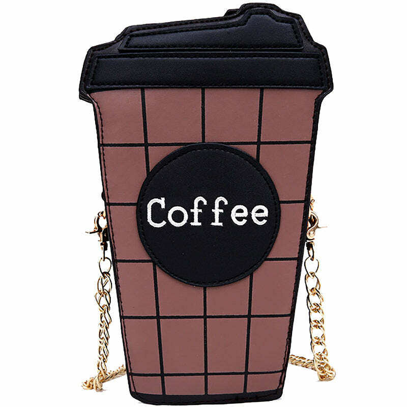 Y2K Fashion Takeaway Coffee Clutch - Cute Aesthetic Accessory