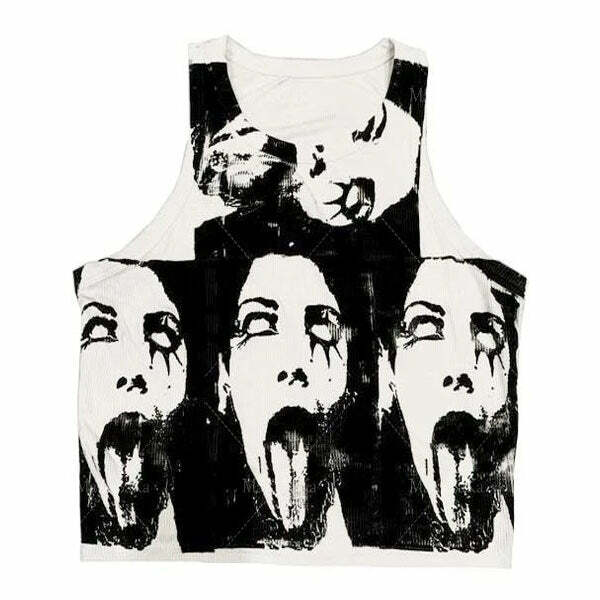 Y2K Grunge Aesthetic Tank Top for Trendy Outfits and Comfy Style