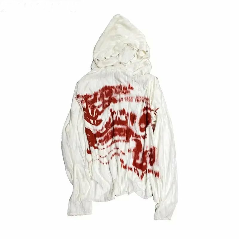 Y2K Grunge Graffiti Hoodie - Trendy Aesthetic Streetwear for Every Look