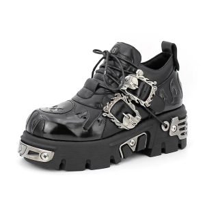 Y2K Grunge Style Dark Armor Combat Boots for Aesthetic Outfits