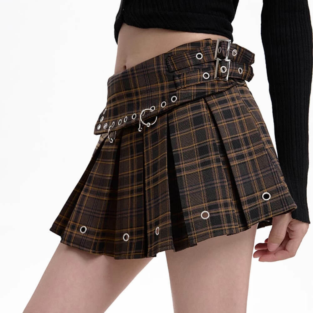 Y2K High School Crush Mini Skirt - Cute Pastel Goth Aesthetic Style