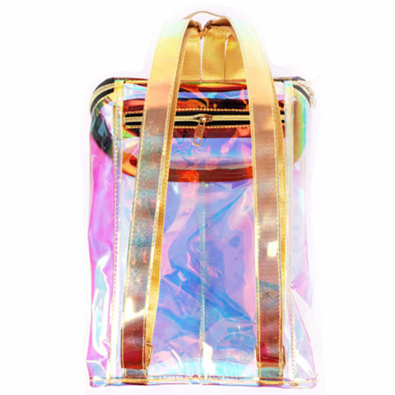 Y2K Hologram Backpack for Trendy Coquette and Grunge Aesthetic Styles