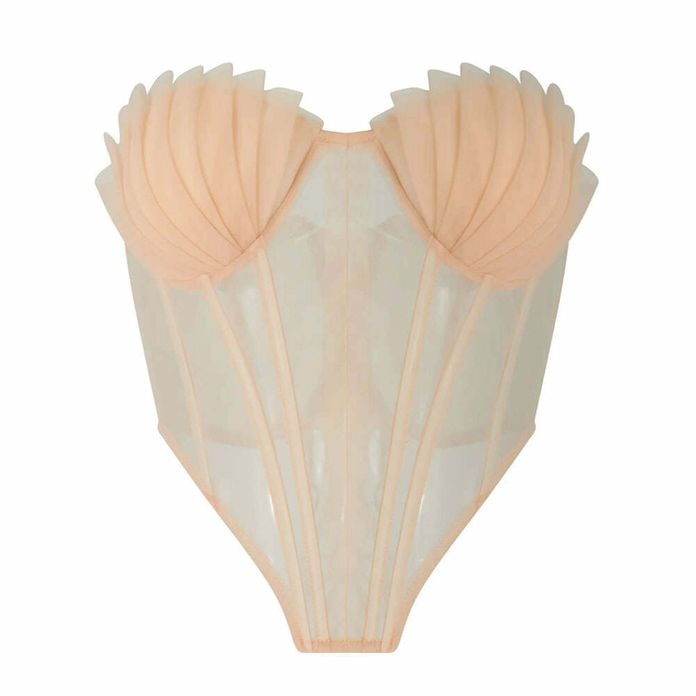 Y2K Mermaidcore Shell Corset Top for Aesthetic Outfits and Style