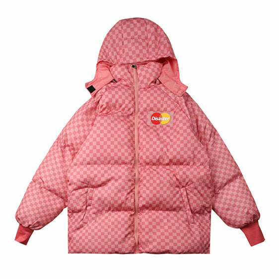 Y2K Padded Coat: Embrace Grunge Aesthetic with Cozy Style