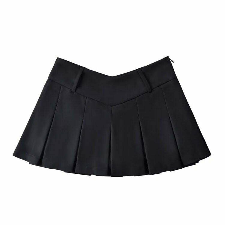 Y2K Pleated Micro Skirt - Trendy Cargo Skirt for Coquette Aesthetic