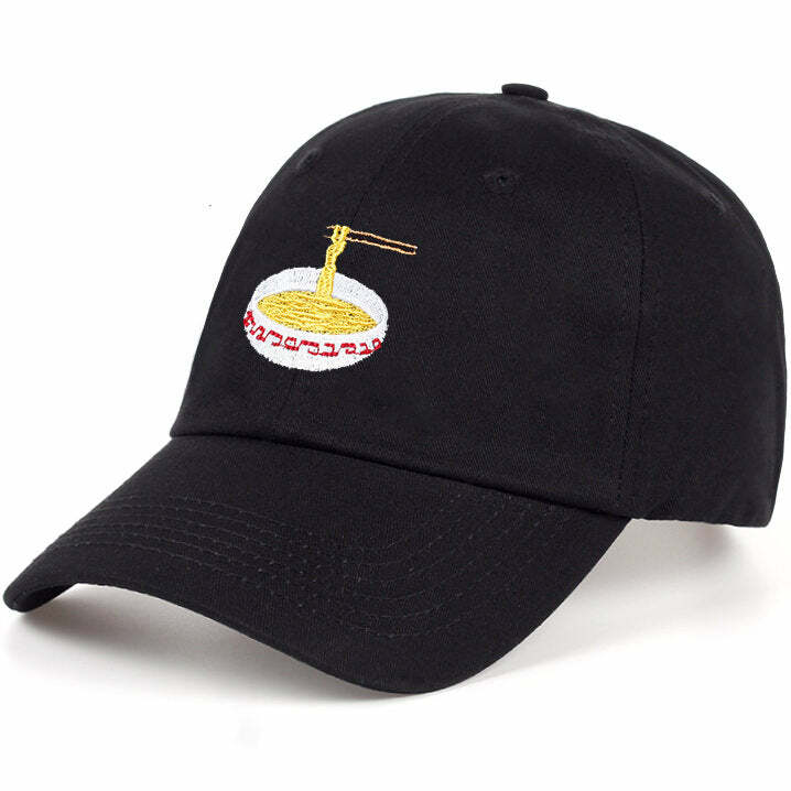 Y2K Ramen Dad Hat: Trendy Aesthetic Accessory for Cute Outfits