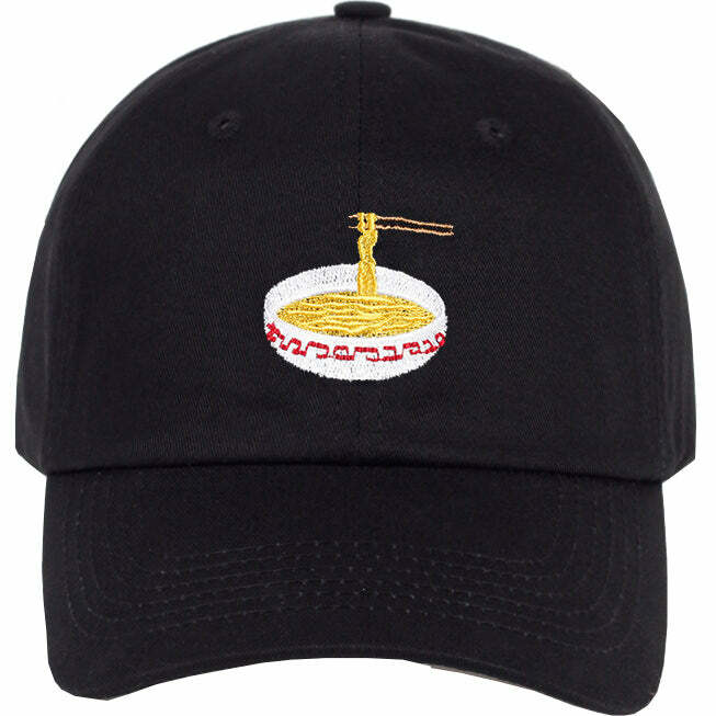 Y2K Ramen Dad Hat: Trendy Aesthetic Accessory for Cute Outfits