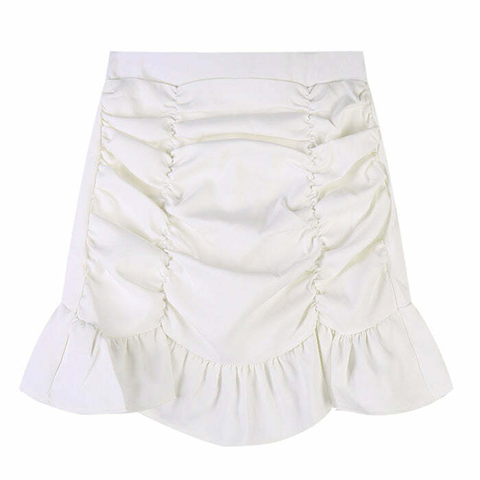 Y2K Ruched Mini Skirt - Cute Pastel Goth & Coquette Aesthetic Style