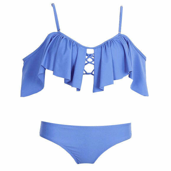 Y2K Ruffle Swimsuit: Cute Retro Style for Summer Aesthetic Vibes