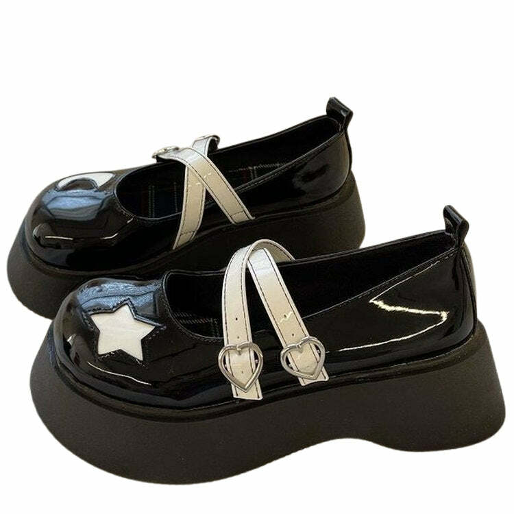 Y2K Star & Moon Platform Sandals for Cute Aesthetic Outfits