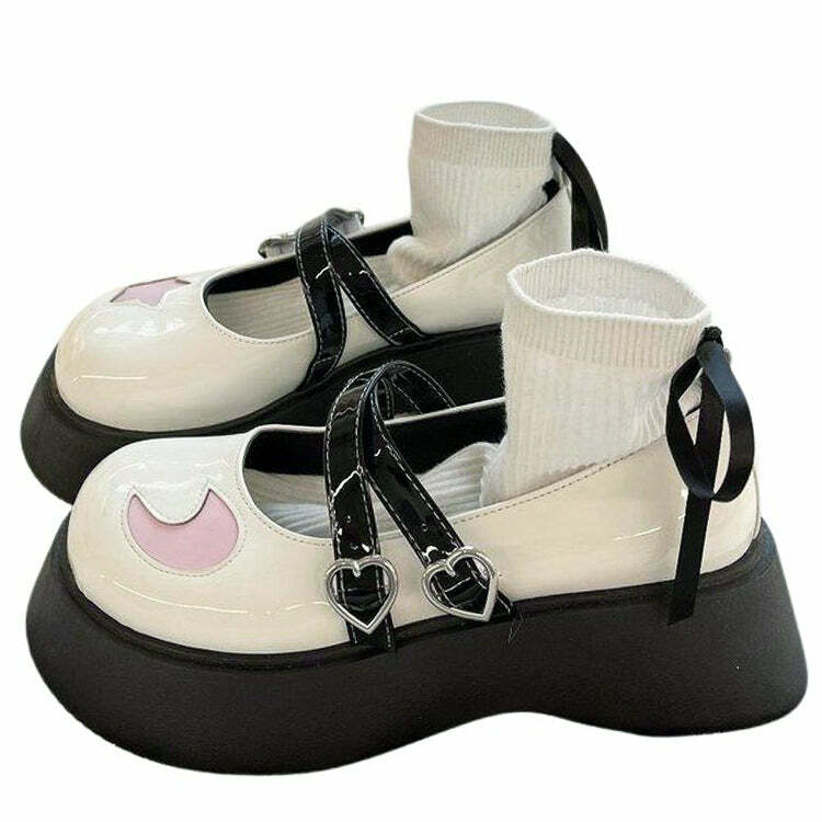 Y2K Star & Moon Platform Sandals for Cute Aesthetic Outfits