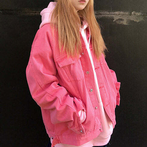 Y2K Strawberry Milkshake Jacket - Cute Pastel Aesthetic Outerwear