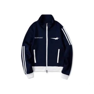 Y2K Striped Track Jacket for Grunge and Coquette Aesthetic Outfits