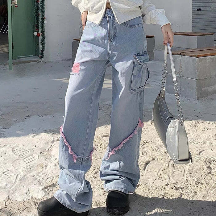 Y2K Wide Leg Jeans for Trendy Aesthetic Outfits and Vintage Vibes